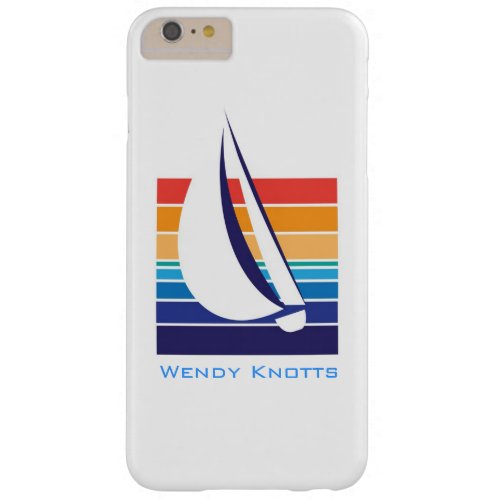 Boat Color Square_ocean to sunset hues_personalize Barely There iPhone 6 Plus Case
