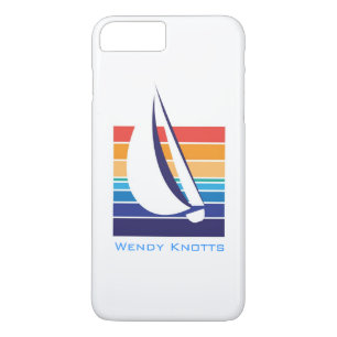 Boat Color Square_ocean to sunset hues_personalize iPhone 8 Plus/7 Plus Case