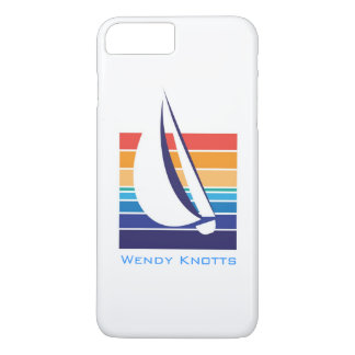 Boat Color Square_ocean to sunset hues_personalize iPhone 8 Plus/7 Plus Case