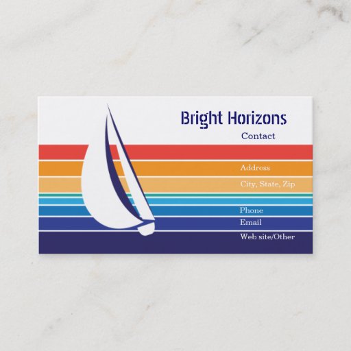 Customizable Boat Color Square_Office Package Business Card Template