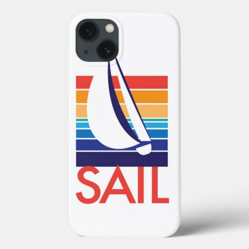 Boat Color Square_Sail iPhone 13 Case