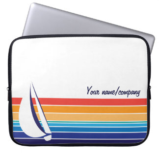 Boat Color Square_Sail_horizon hues_personalized Laptop Sleeve