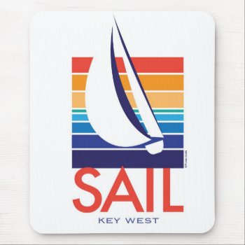Boat Color Square_sail Key West Mousepad by FUNauticals at Zazzle