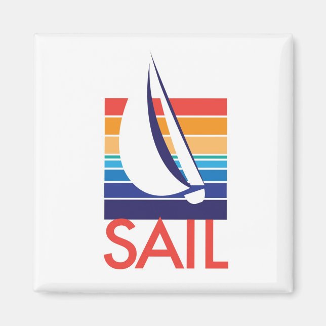 Boat Color Square_Sail magnet (Front)