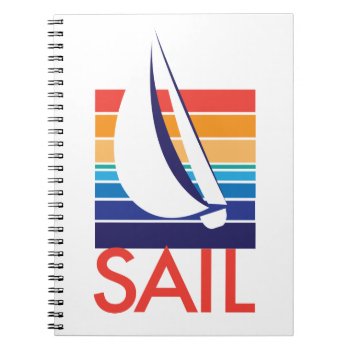 Boat Color Square_sail Notebook by FUNauticals at Zazzle