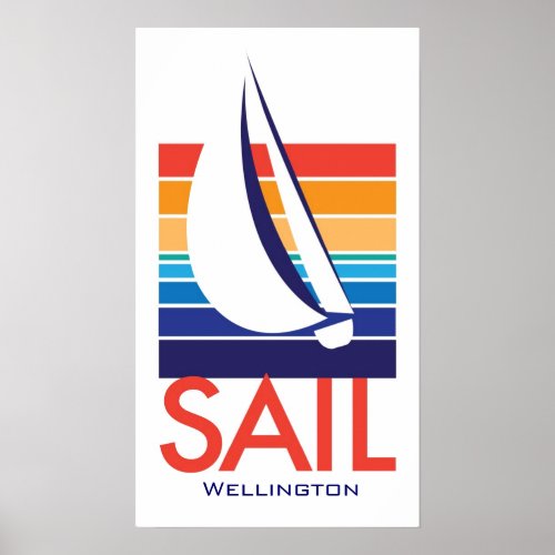 Boat Color Square_SAIL Wellington poster