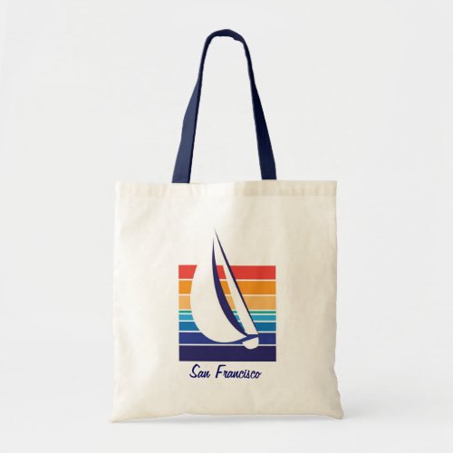 Boat Color Square_San Francisco Tote Bag