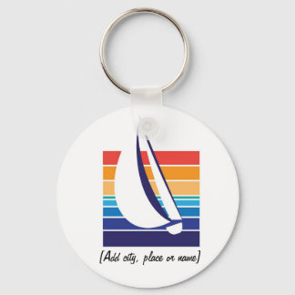 Boat Color Square_Template keychain