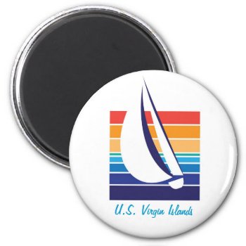 Boat Color Square_u.s. Virgin Islands Magnet by FUNauticals at Zazzle