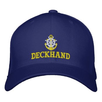 Boat Crew Sailors Sailing Embroidered Baseball Cap by customthreadz at Zazzle