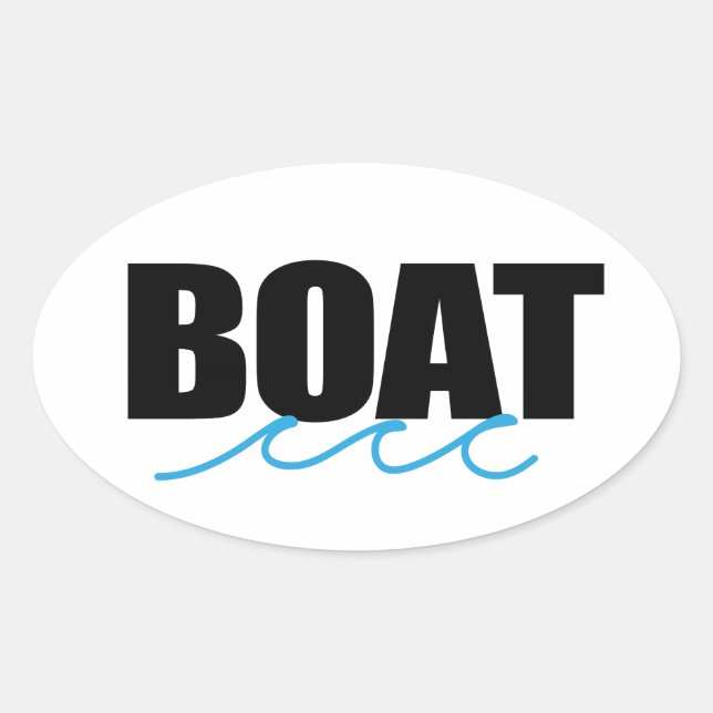 Boat decal oval sticker (Front)