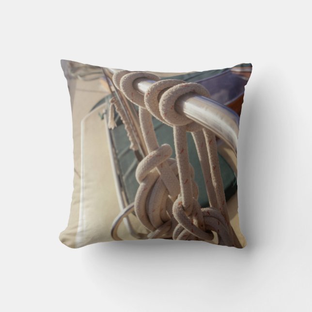 Boat Deck Throw Pillow (Front)