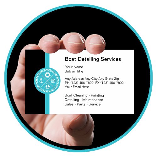 Boat Detailing Service Business Card