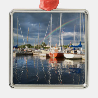 Boat Dock at Marina Photograph Metal Ornament