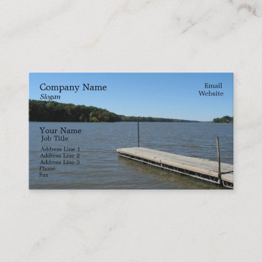 Customizable Boat Dock Business Card Template