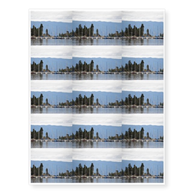 Boat Dock on Flathead Lake Temporary Tattoos (Front)
