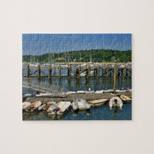 Boat Docks at Northport Harbor on Long Island NY Jigsaw Puzzle