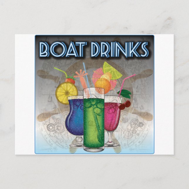 Boat Drinks Postcard (Front)