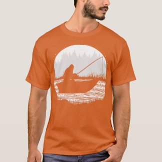 Boat Fishing Bigfoot T-Shirt
