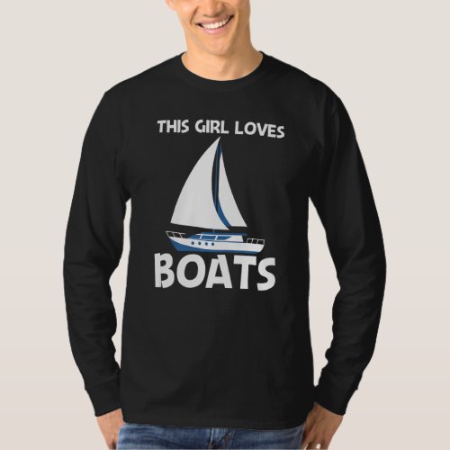 Boat For Girls Kids Sailing Trip Travel  1 T_Shirt