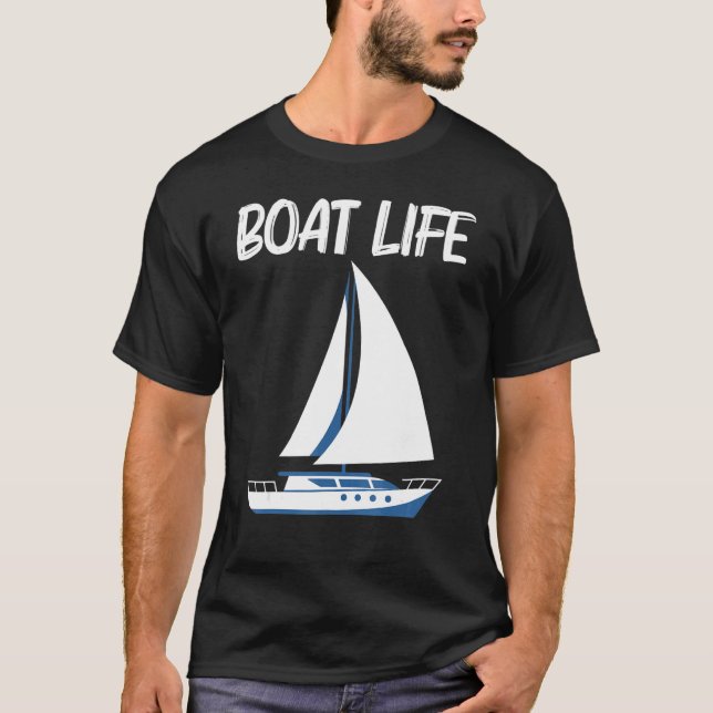 Boat For Men Women Sailing Trip Travel  1 T-Shirt (Front)