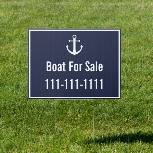 Boat For Sale Template Sign