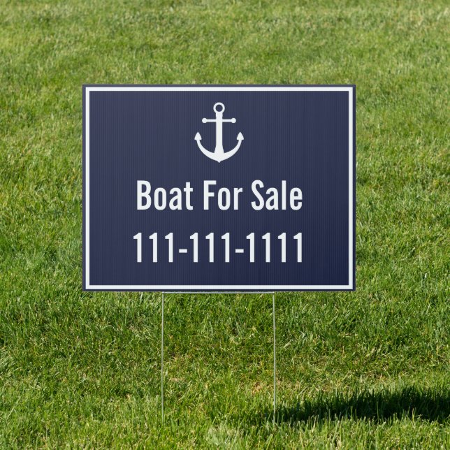 Boat For Sale Template Sign (Insitu)