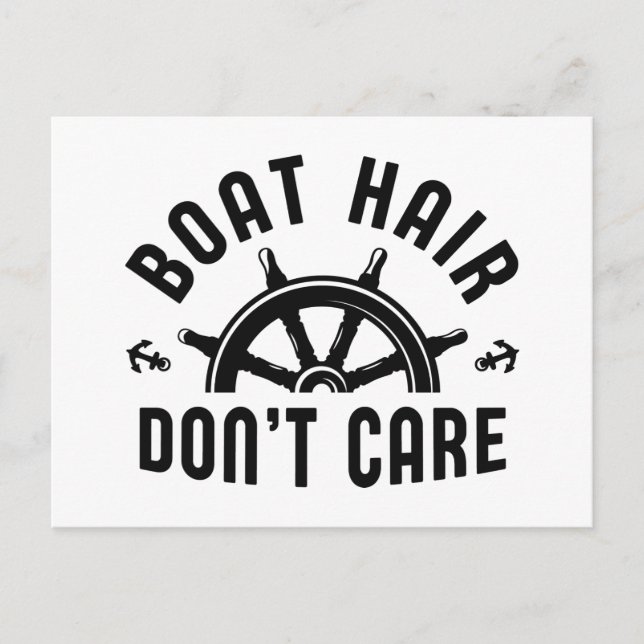 Boat Hair Don’t Care Postcard (Front)