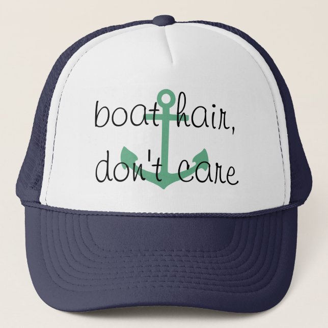 boat hair, don't care, messy hair cruise hat (Front)