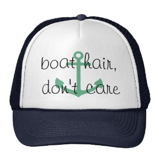 boat hair, don't care, messy hair cruise hat