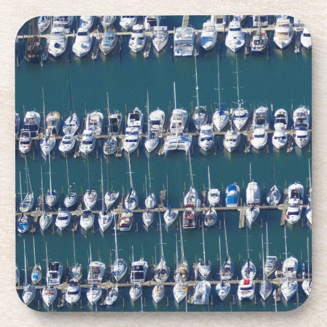 Boat Harbor Aerial Beverage Coaster (Front)