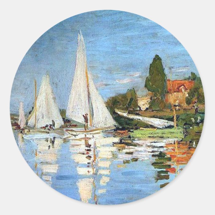 Boat Harbor Fine Art by Monet Sticker