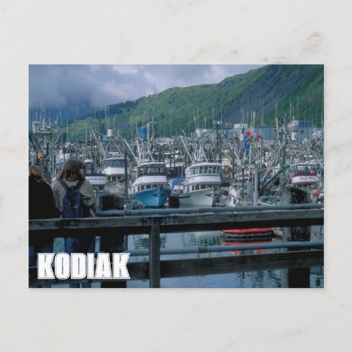 Boat Harbor In Kodiak Alaska Postcard