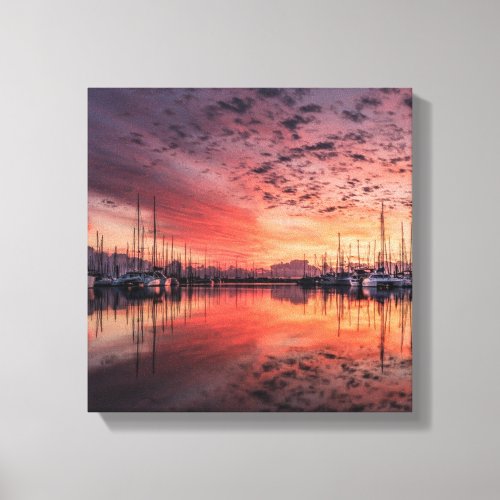 Boat Harbour At Dawn  Canvas Print
