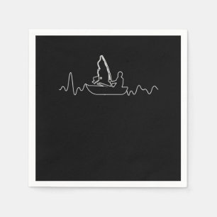 Boat Heart Rate Fishing Boating Heartbeat Gift Napkins