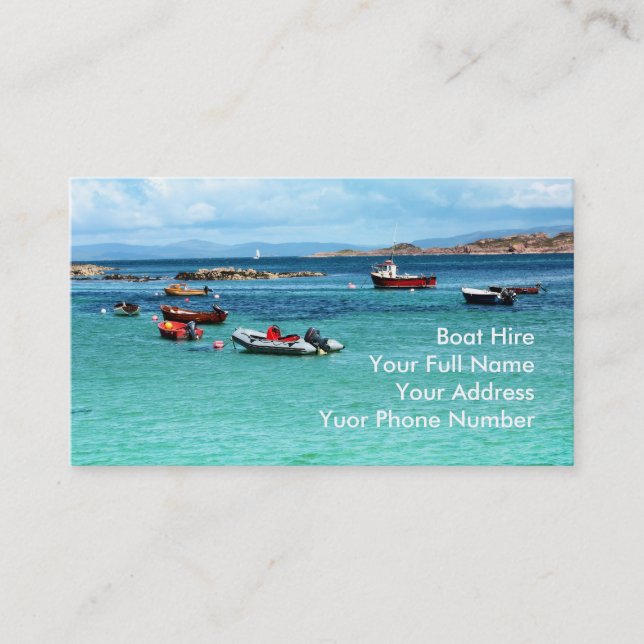 Boat Hire Business Card (Front)