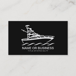 boat icon business card