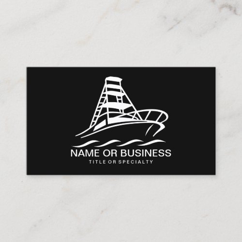 boat icon business card