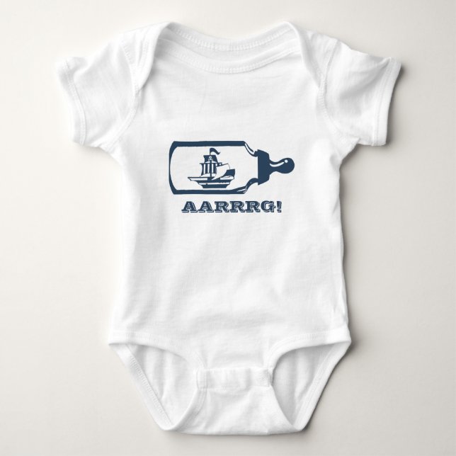 Boat in a Baby Bottle Baby Bodysuit (Front)
