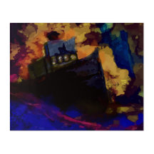 Boat in dark waters