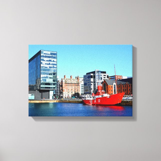 Boat in the Albert Dock Canvas Print (Front)