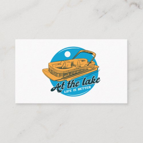 Boat in the lake quote business card