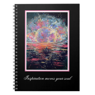 Boat into the Moon - Notebook/Sketchbook Notebook
