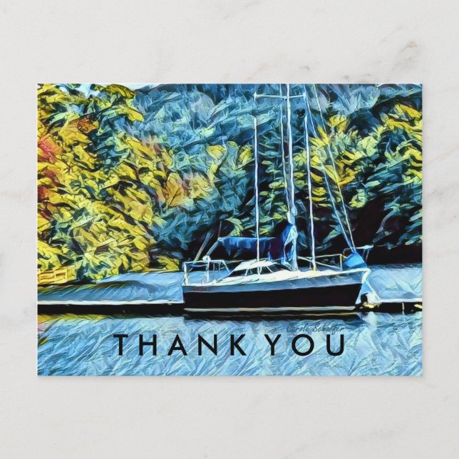 Boat Lake House Thank You Postcard (Front)