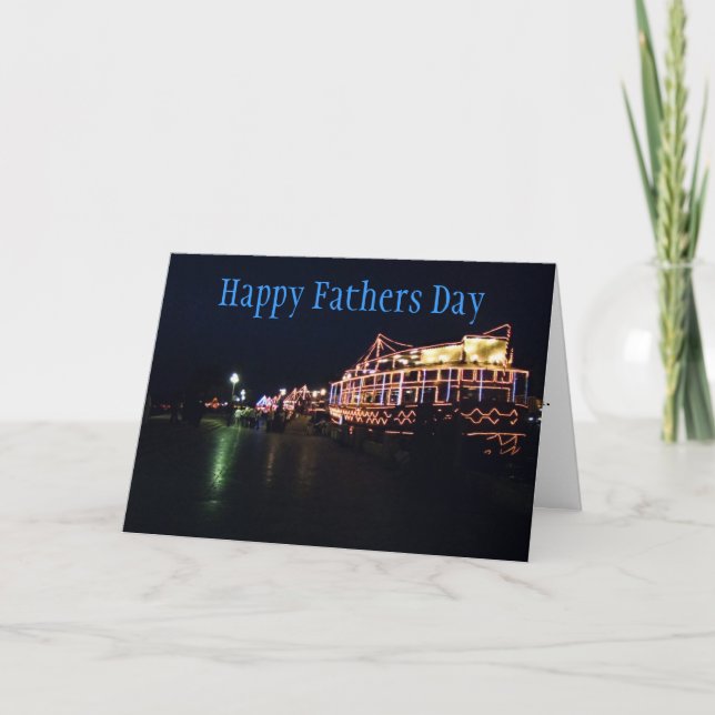 Boat Lights Greeting Card (Front)