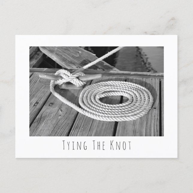 Boat Line Save The Date Announcement Postcard (Front)
