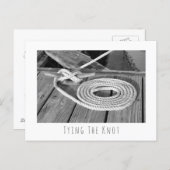 Boat Line Save The Date Announcement Postcard (Front/Back)