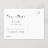 Boat Line Save The Date Announcement Postcard (Back)