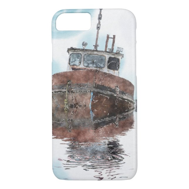 Boat-lovers Fishing Trawler Watercolour Art Series Case-Mate iPhone Case (Back)
