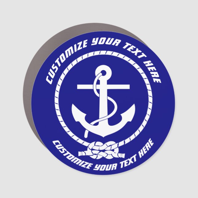 Boat Magnet "Your Text" (Front)